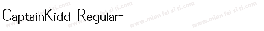 CaptainKidd Regular字体转换